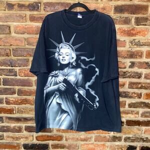 OG Abel Vintage Y2k Marilyn Monroe Lady Liberty Graphic T-Shirt Men's Size 2XL